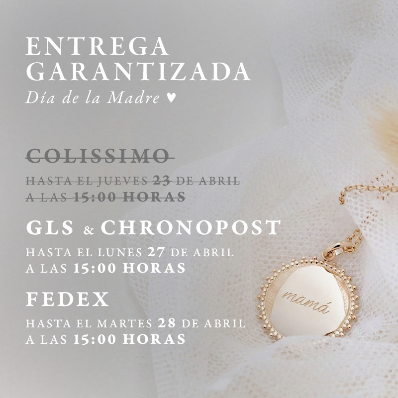 Délais de livraison Fête des Mères 2026 - Fin Colissimo