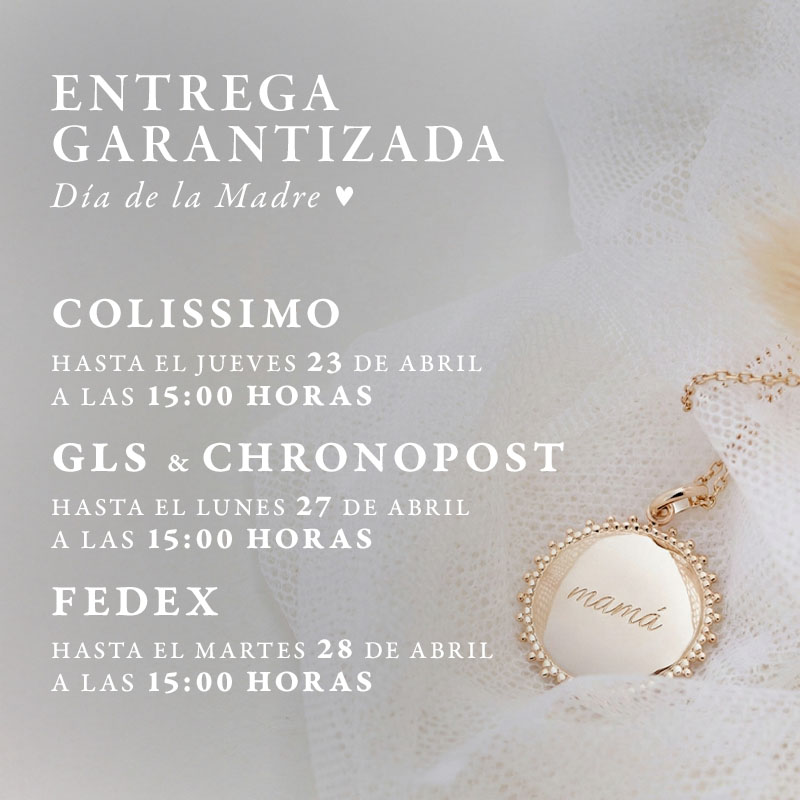 Délais de livraison Fête des Mères 2026 - ES