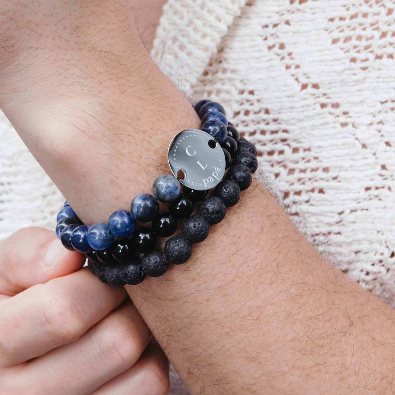 Trío pulseras personalizadas Papá El confiado