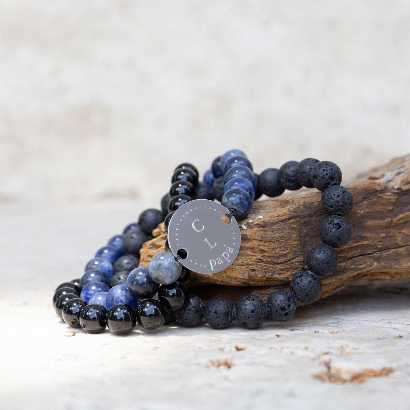 Trío pulseras personalizadas Papá El confiado