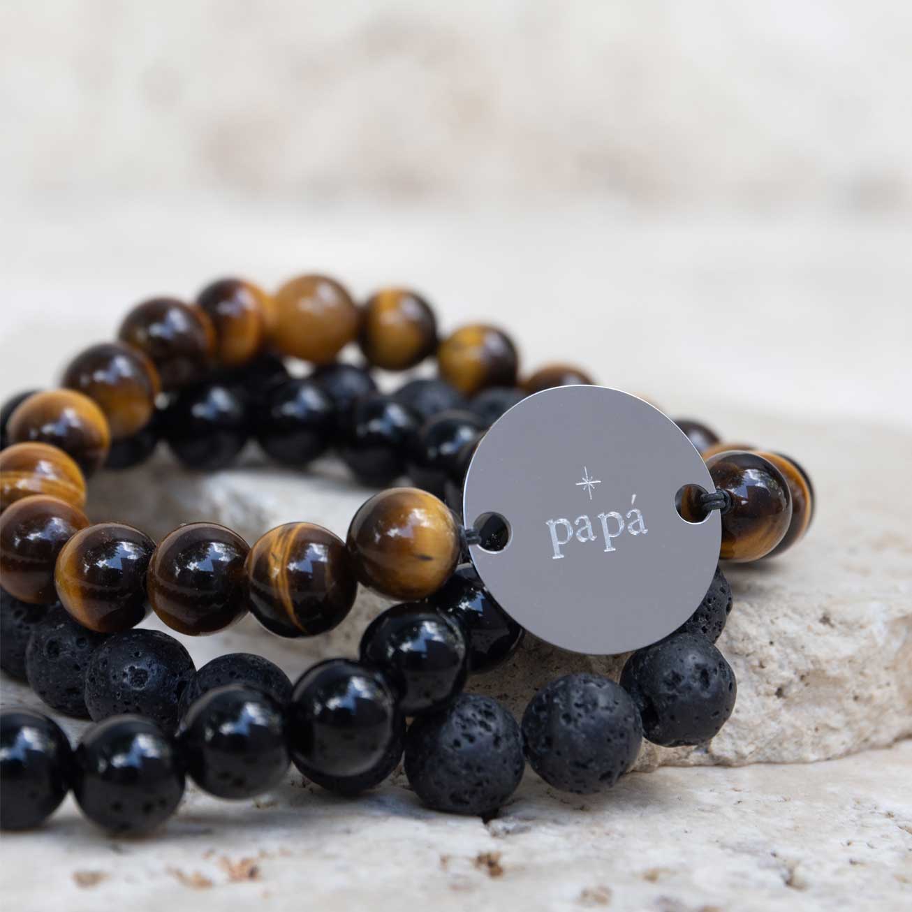 Trío pulseras personalizadas Papá <i>El atrevido</