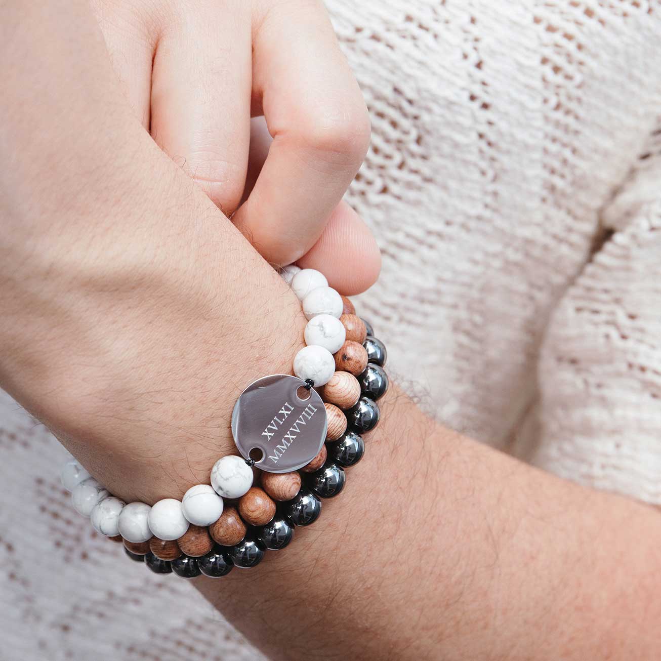 Trío pulseras personalizadas Papá <i>El protector<