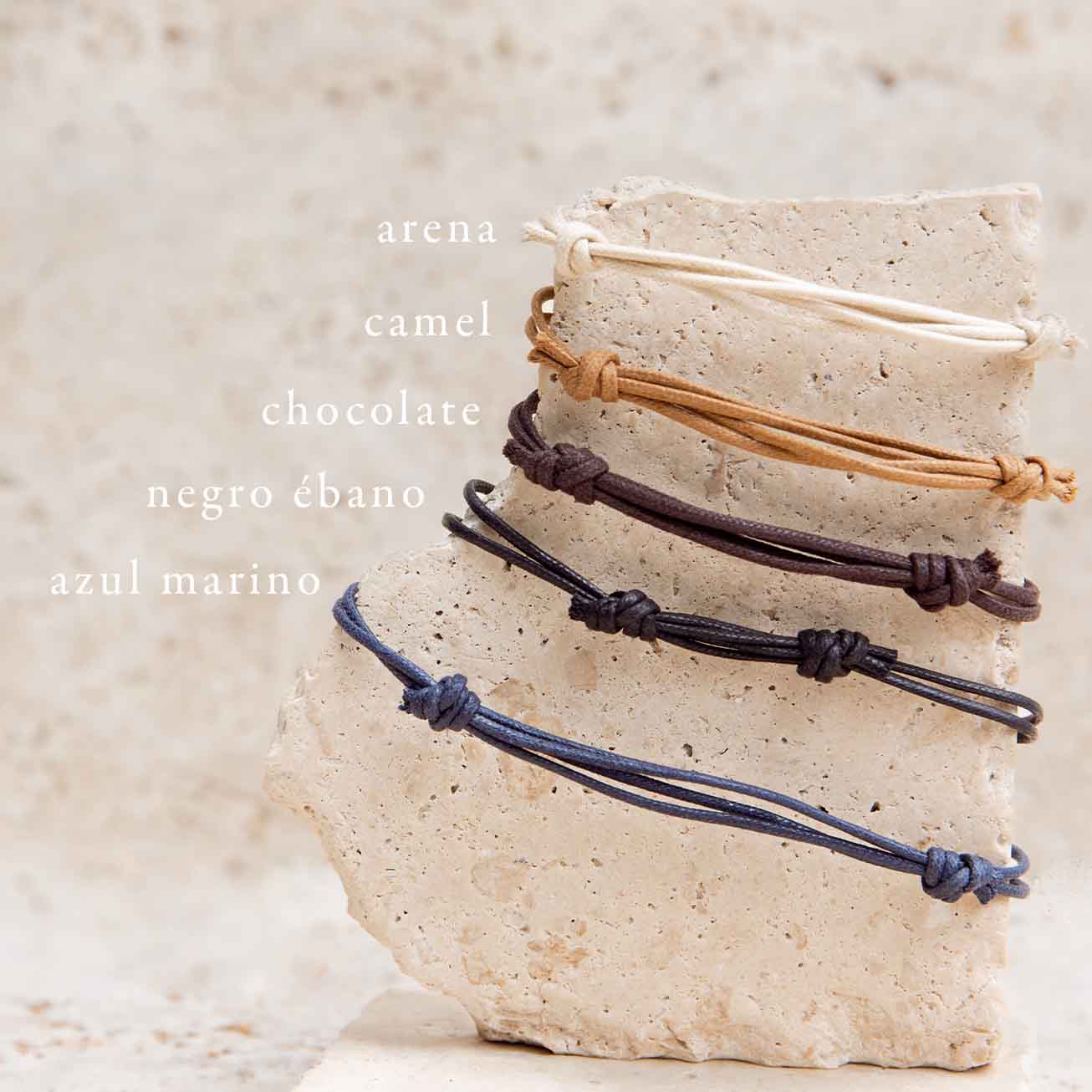 Pulsera Papá personalizado inicial algodón