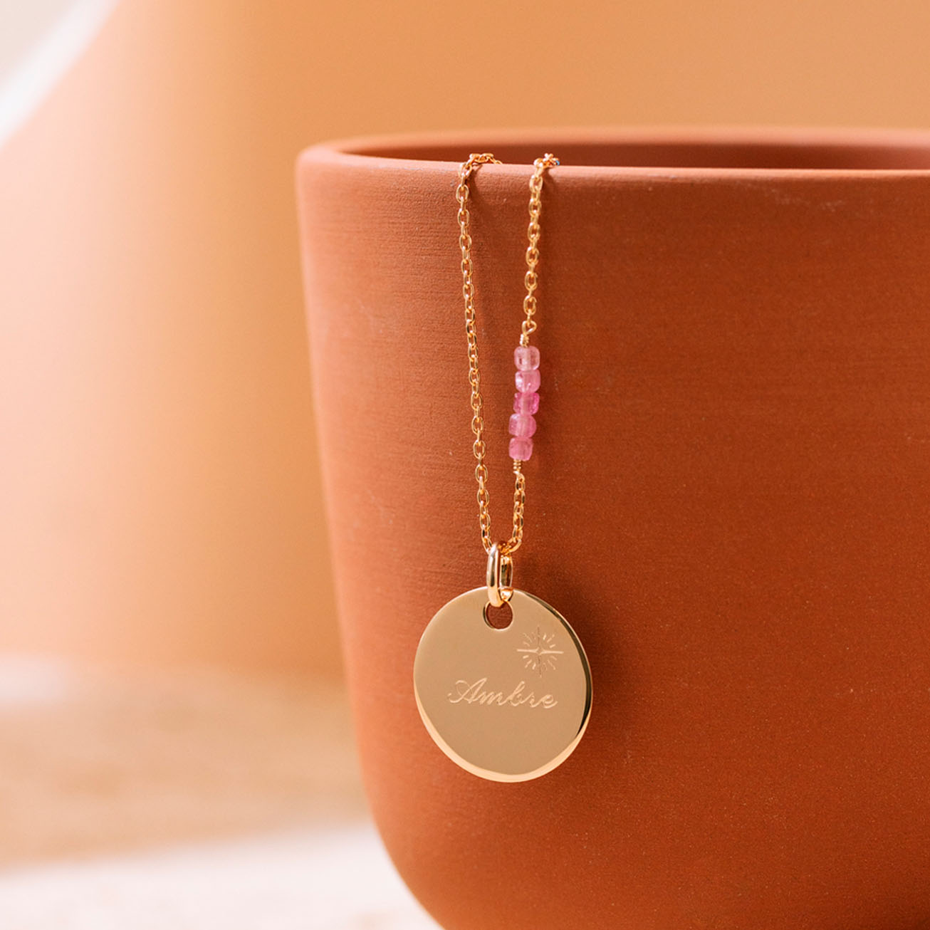 Collar piedra de nacimiento <i>Octubre</i> - <smal