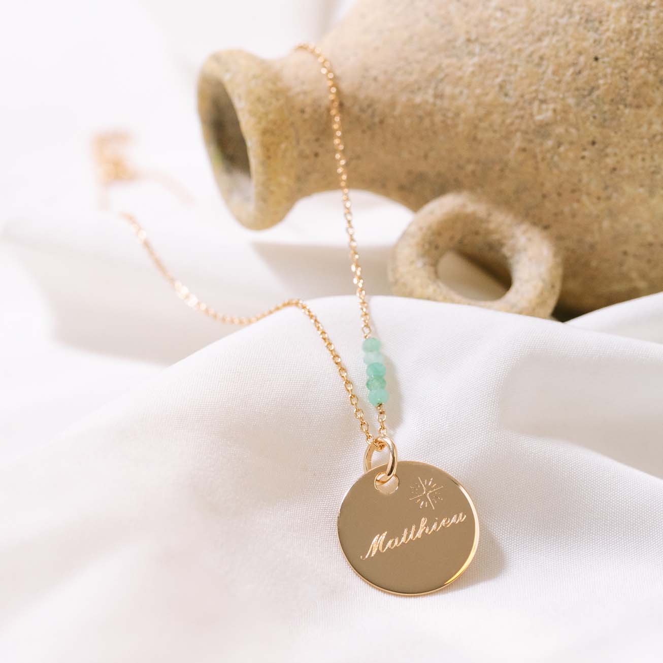 Collar piedra natal <i>Mayo</i> - <small>Esmeralda