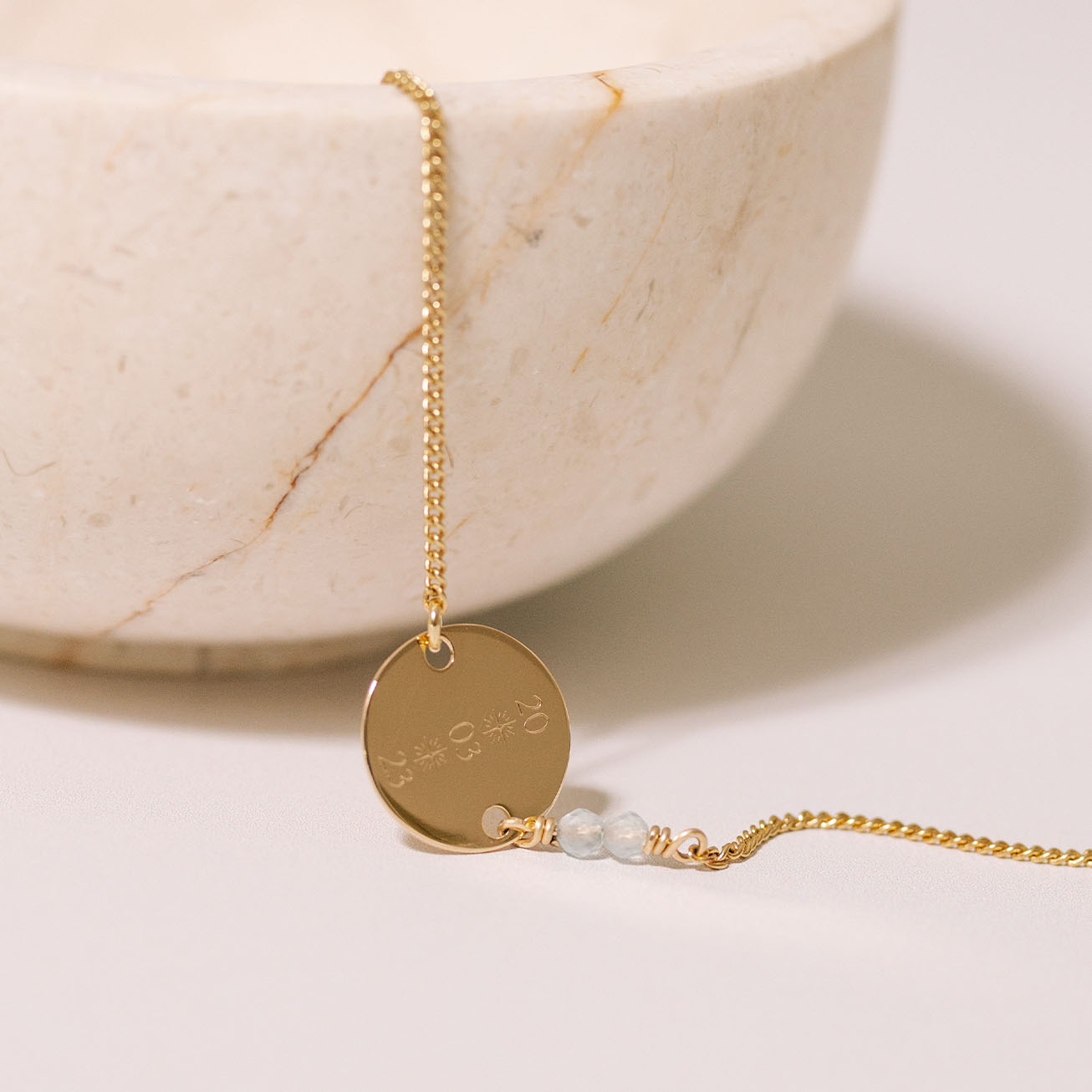 Pulsera piedra de nacimiento <i>Marzo</i> - <small