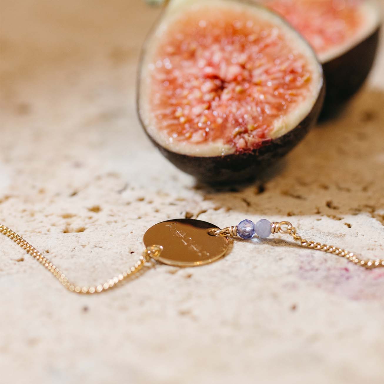 Pulsera piedra natal <i>Diciembre</i> - <small>Tan