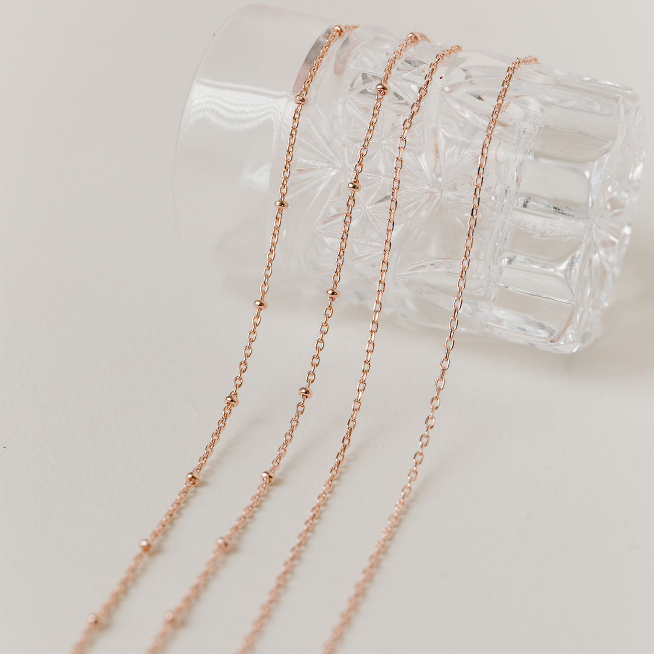 Collar personalizado abombado infinito oro rosa