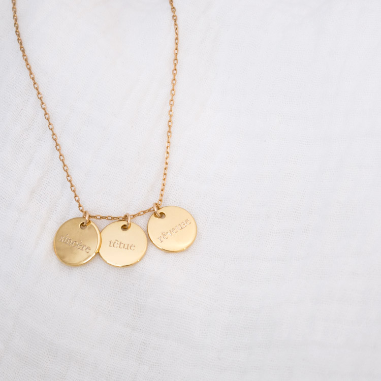 Collar 3 medallas personalizadas