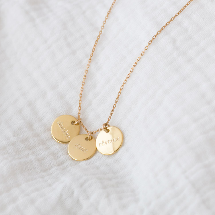 Collar 3 medallas personalizadas