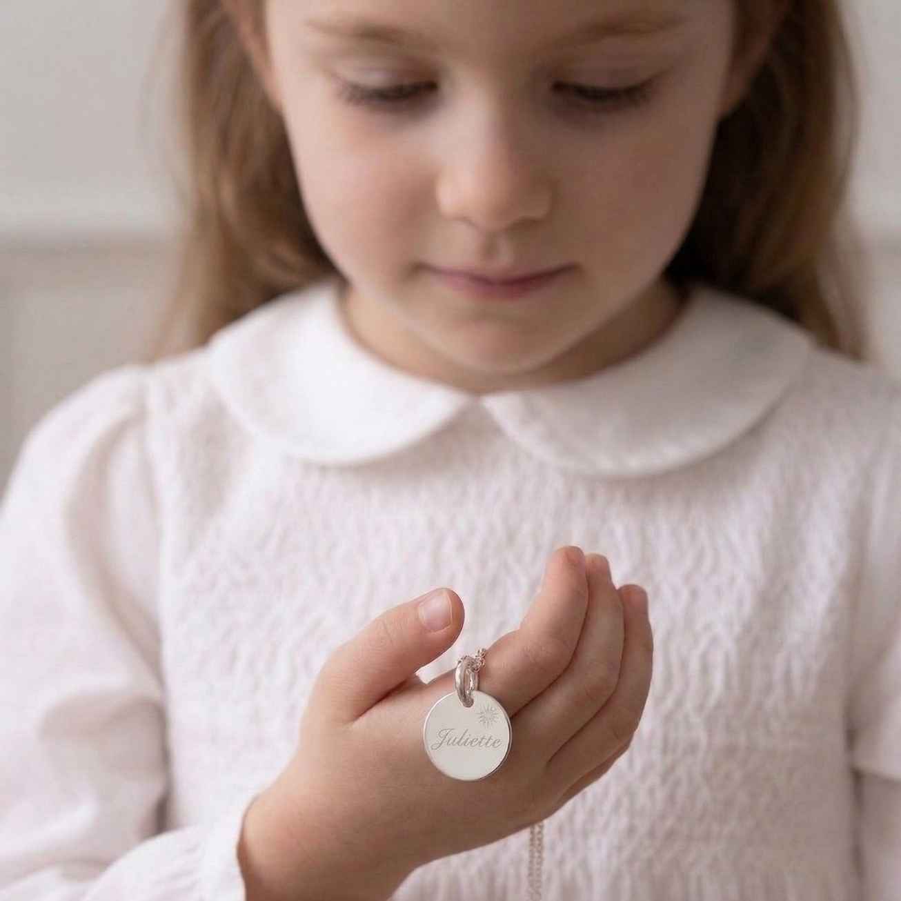Collar de bautismo personalizado <i>Mi estrella</i