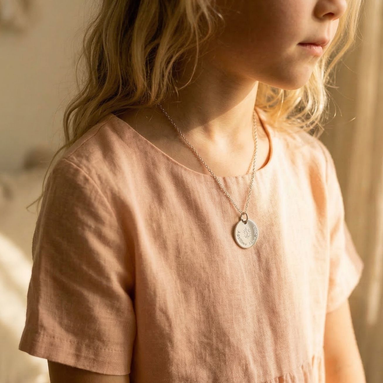 Collar bautizo <i>Mi estrella de la suerte</i> pla