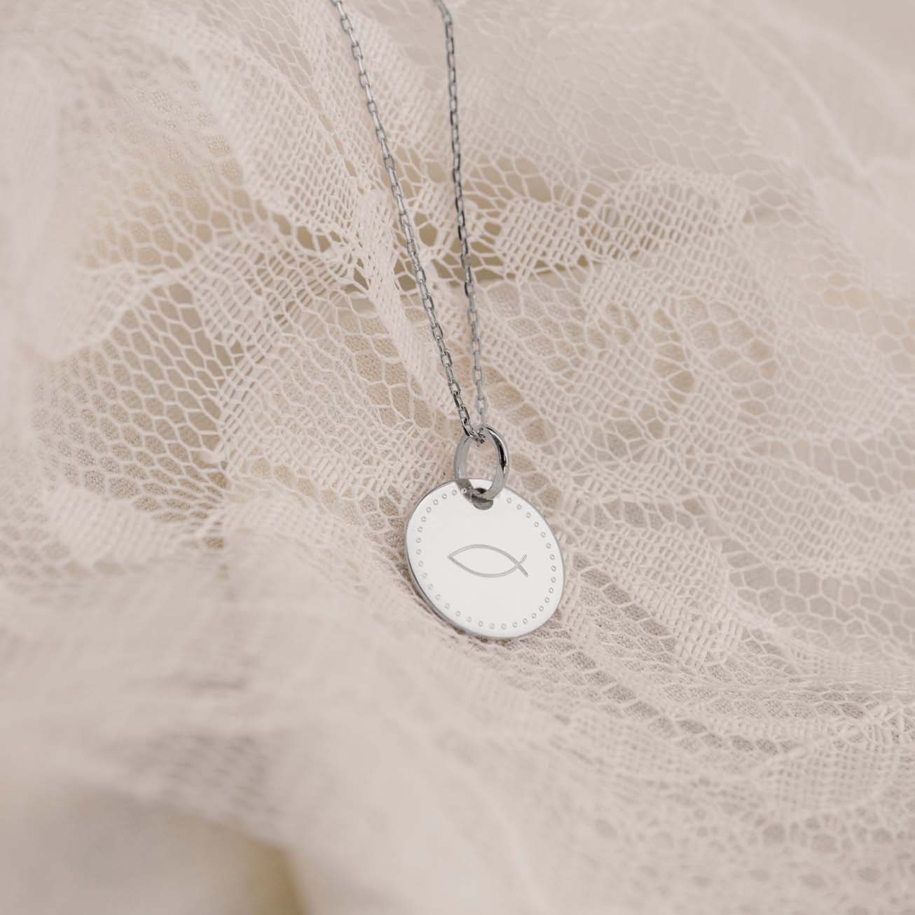 Medalla de bautizo <i>Ictus</i> plata 925