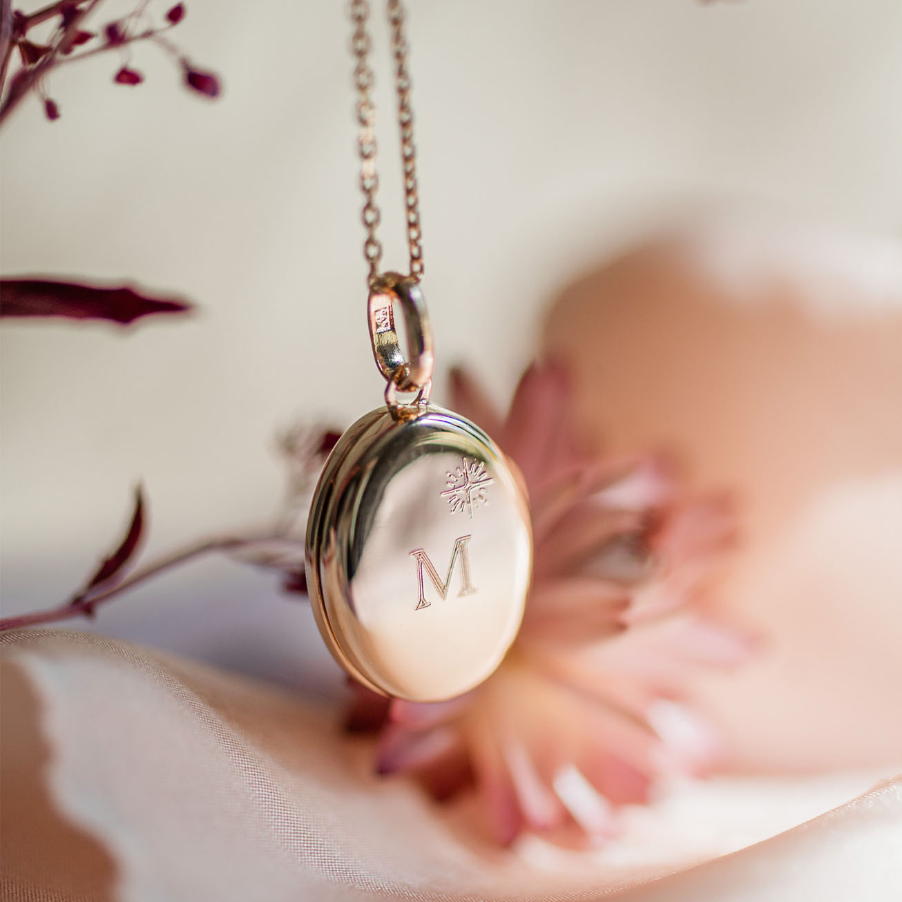 Medallón foto personalizado estrella con brillante