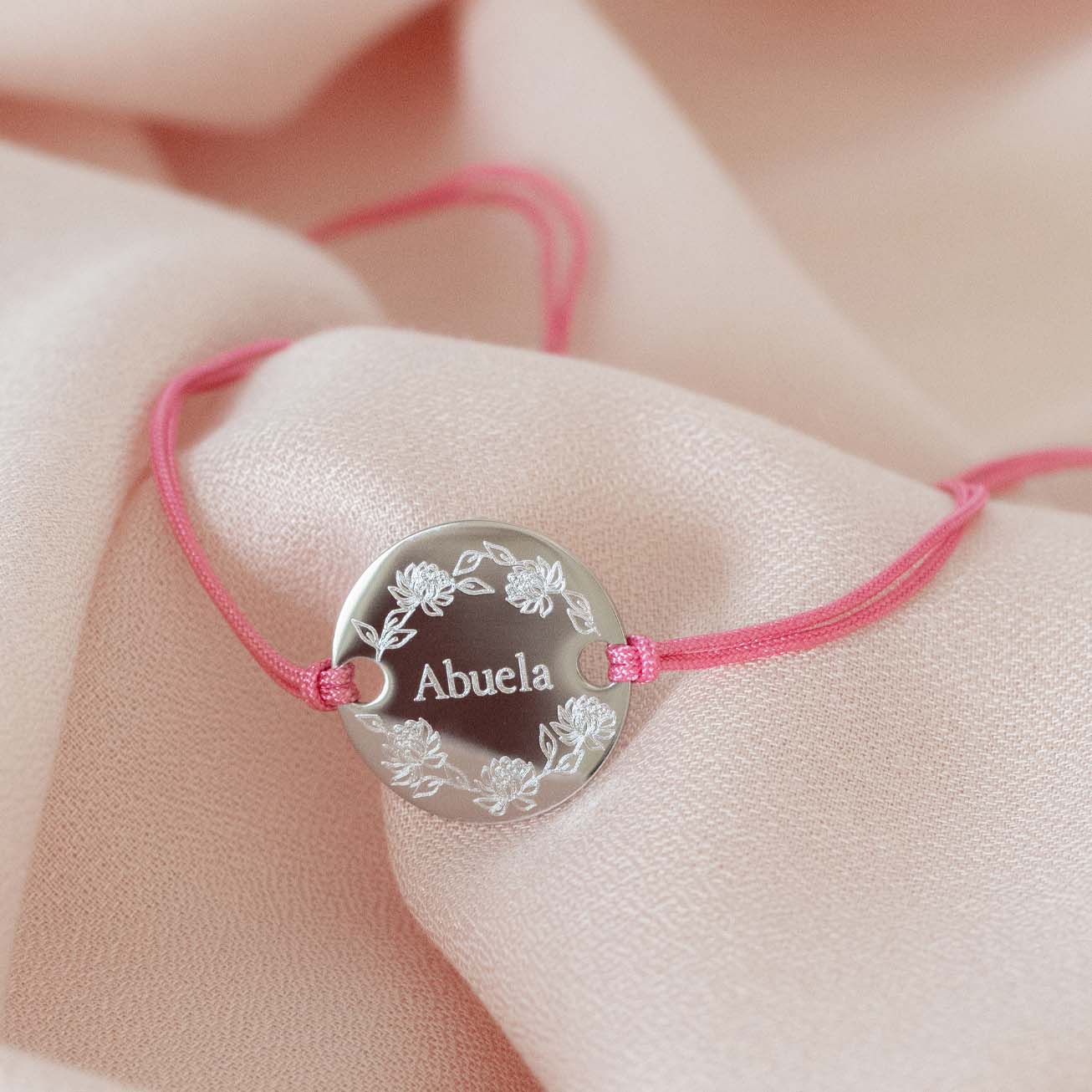 Pulsera abuela personalizada Corona acero (ID FR49