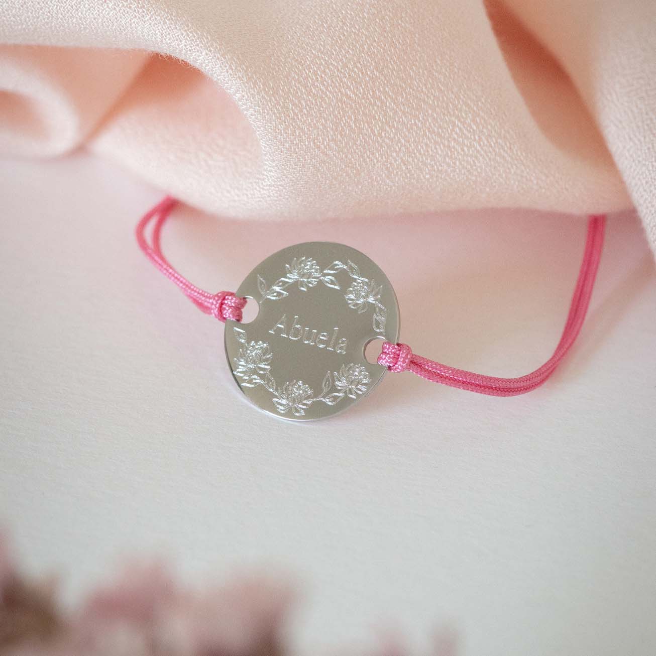 Pulsera abuela personalizada Corona acero (ID FR49
