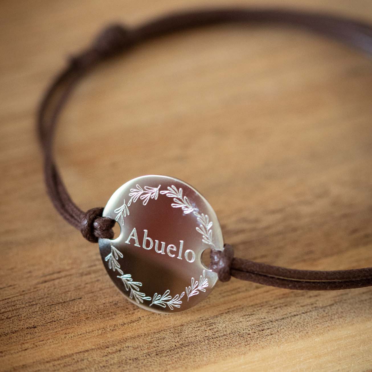 Pulsera abuelo personalizada corona (ID FR 499)