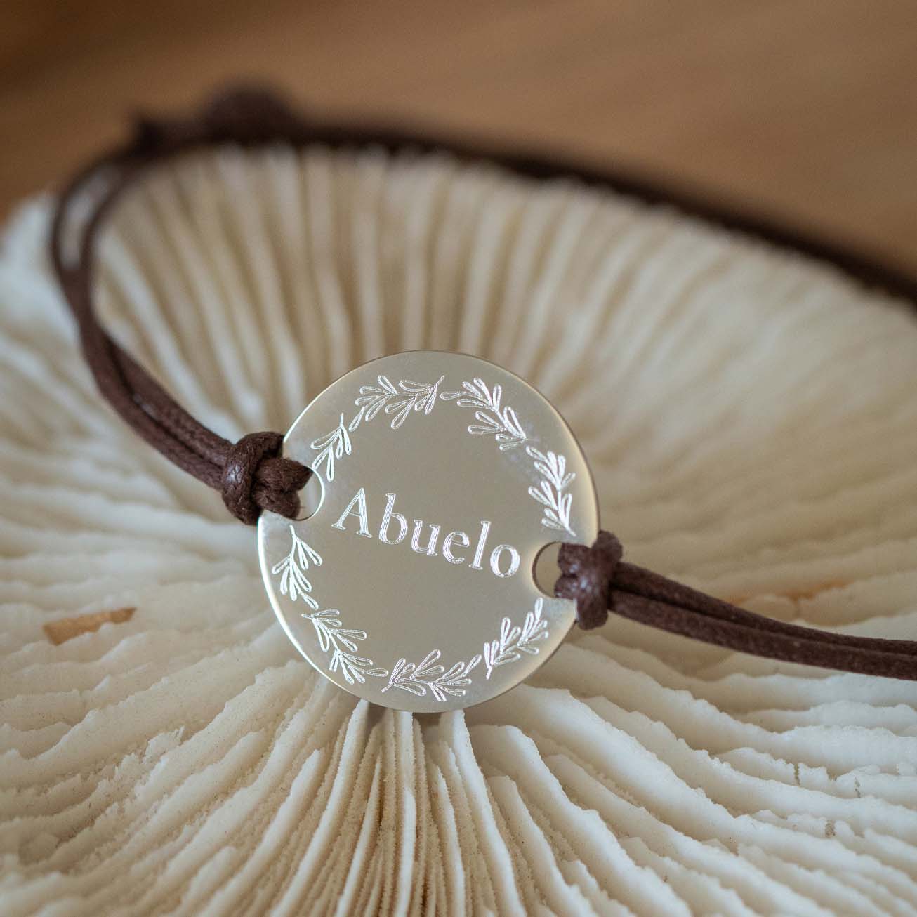 Pulsera abuelo personalizada corona (ID FR 499)