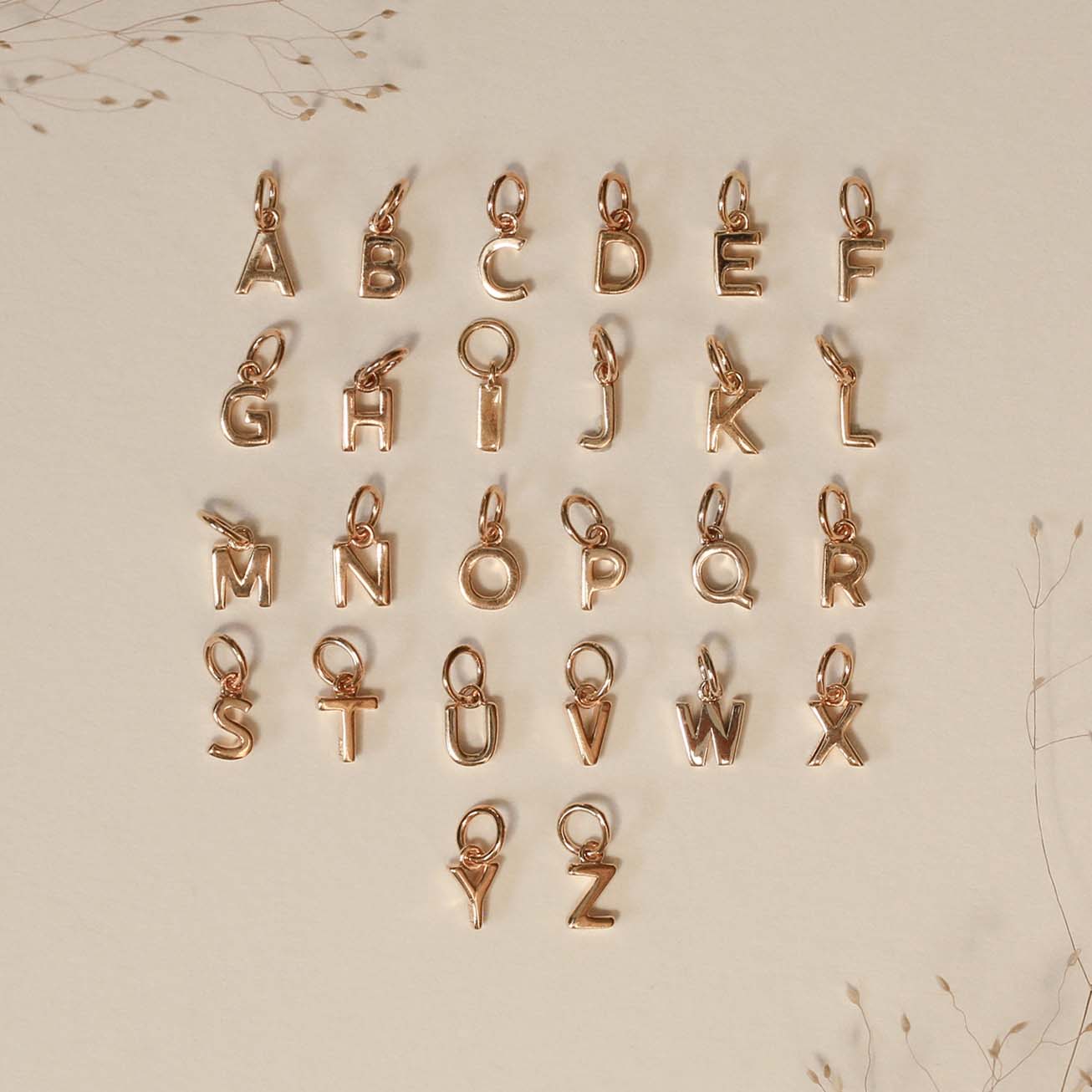 Collar Inicial Aguamarina cuadrada