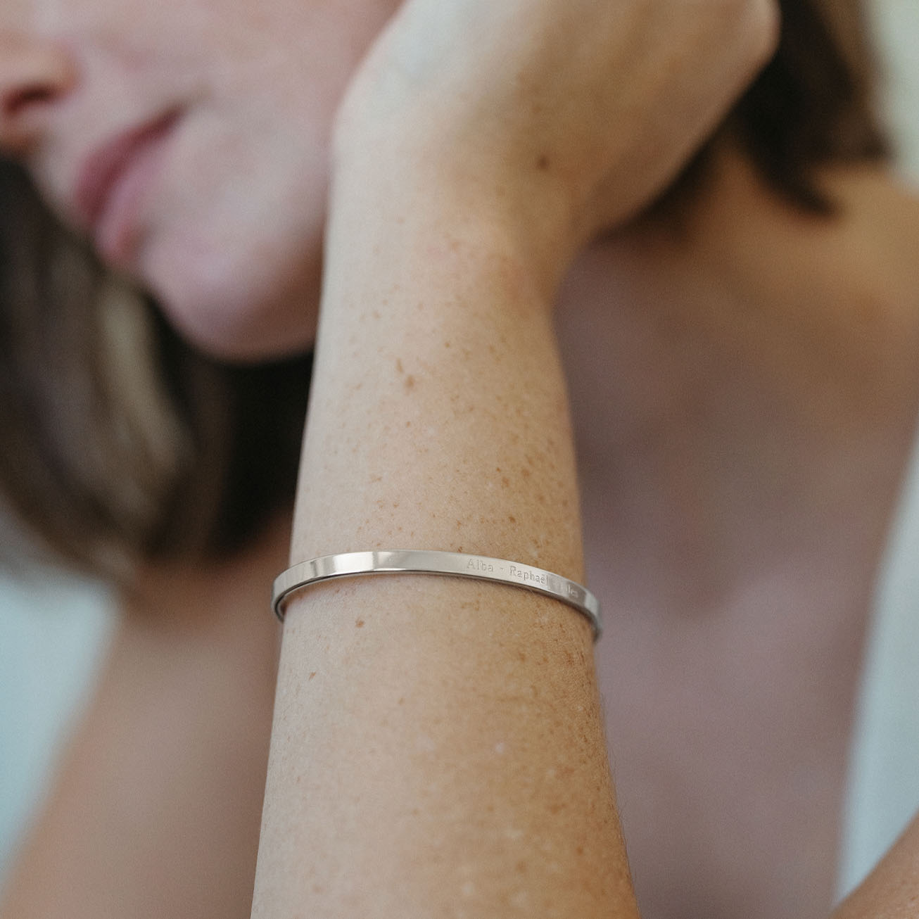 Brazalete personalizado <i>nombres</i> plata 925