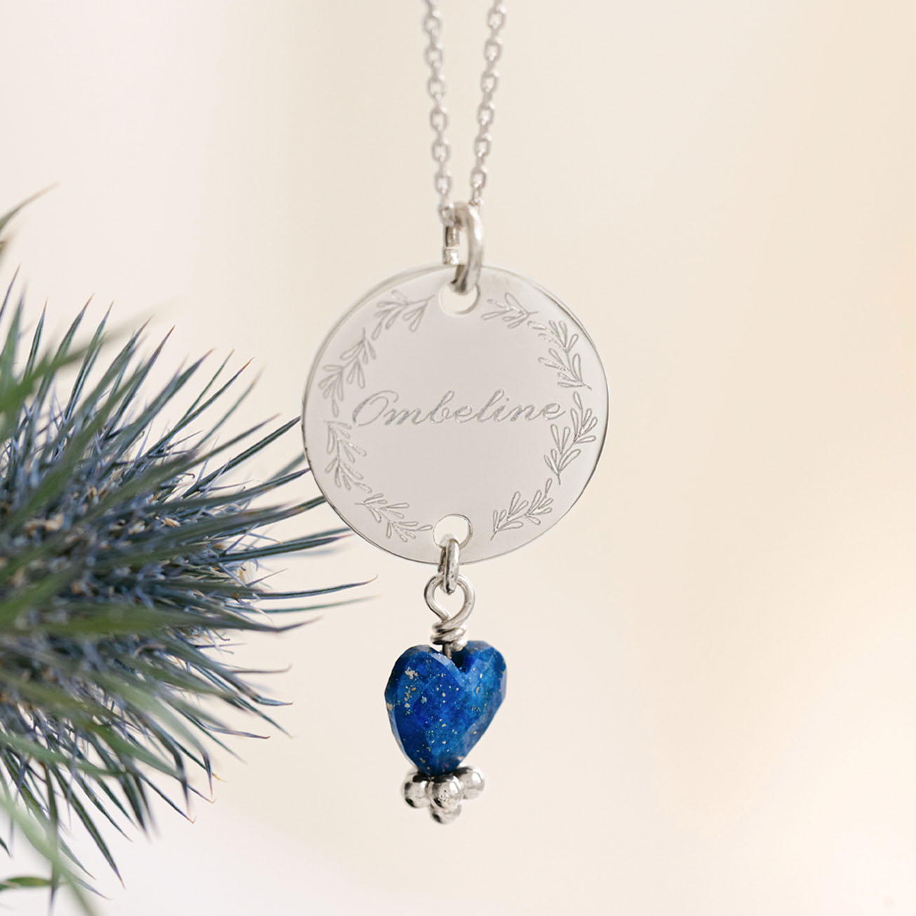 Collar Lapislázuli corazón piedra natal <i>Septiem