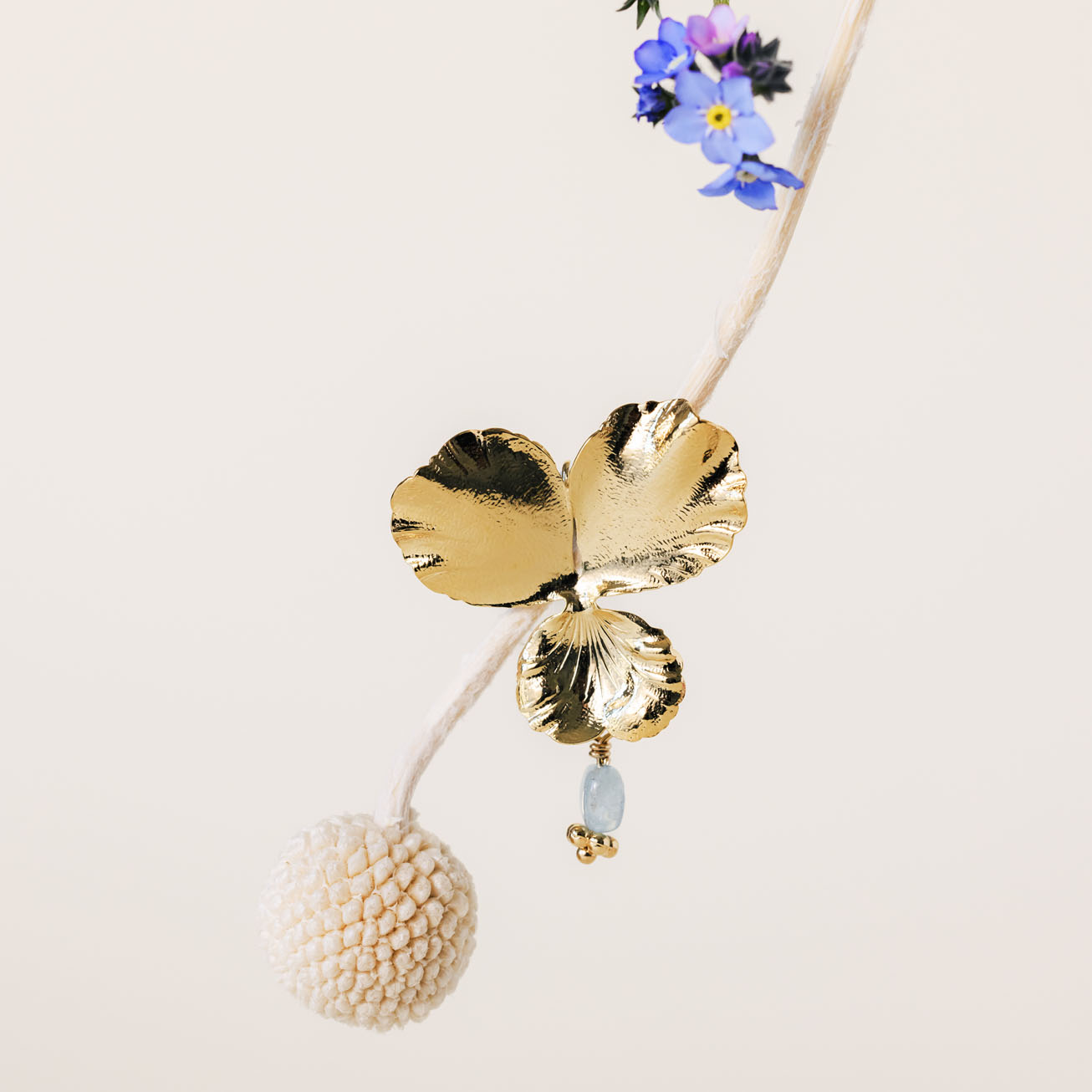 Pendientes piedra de nacimiento Aguamarina <i>Pens