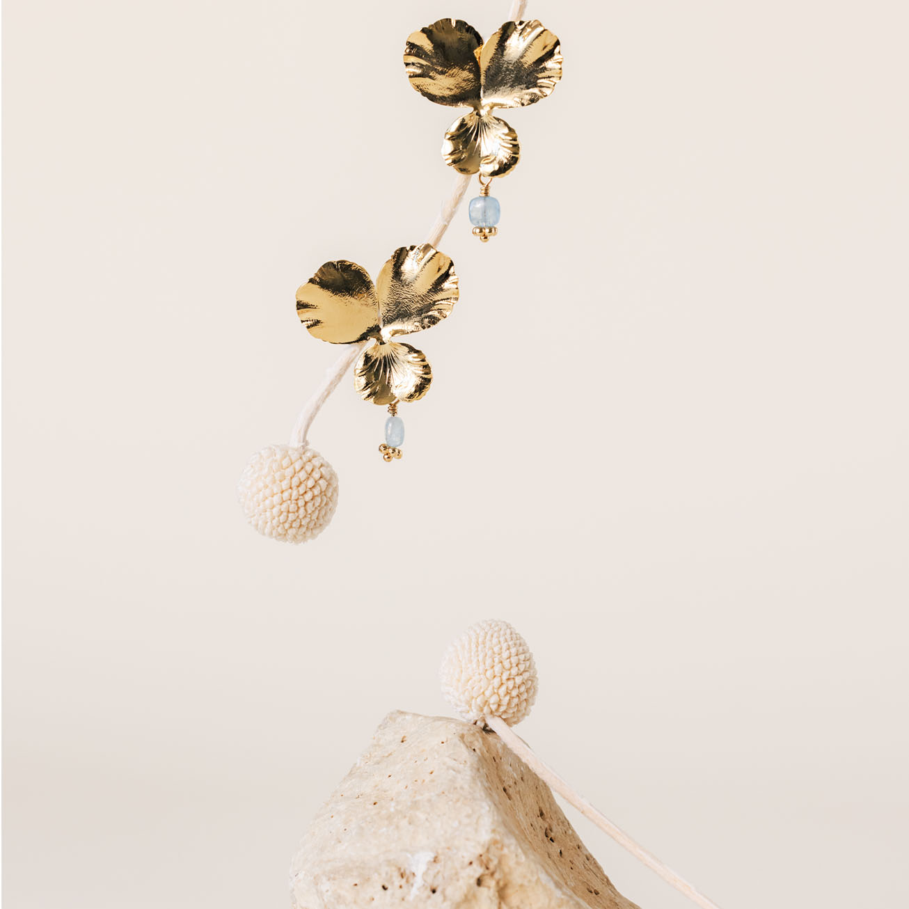 Pendientes piedra de nacimiento Aguamarina <i>Pens