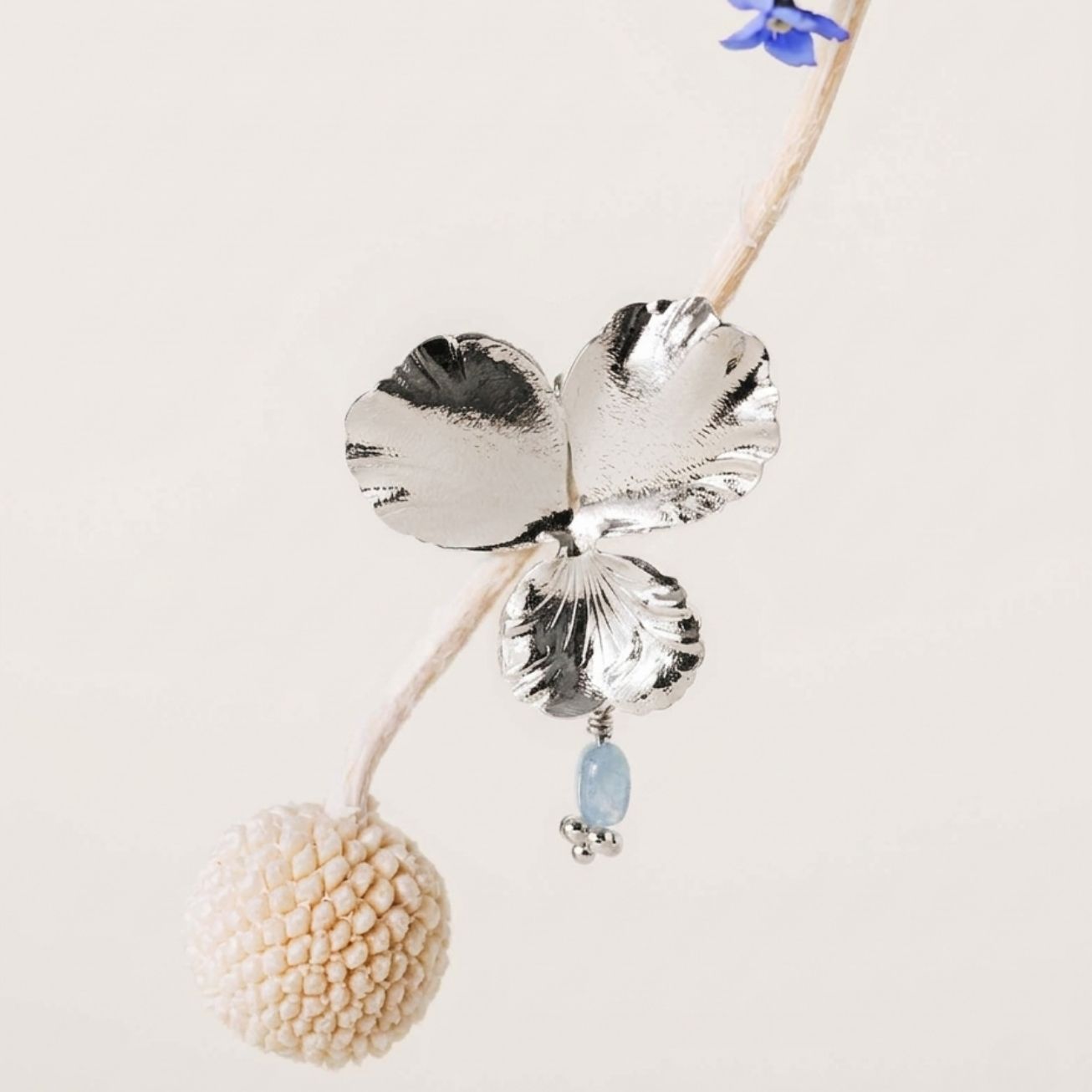 Pendientes piedra de nacimiento Aguamarina <i>Pens