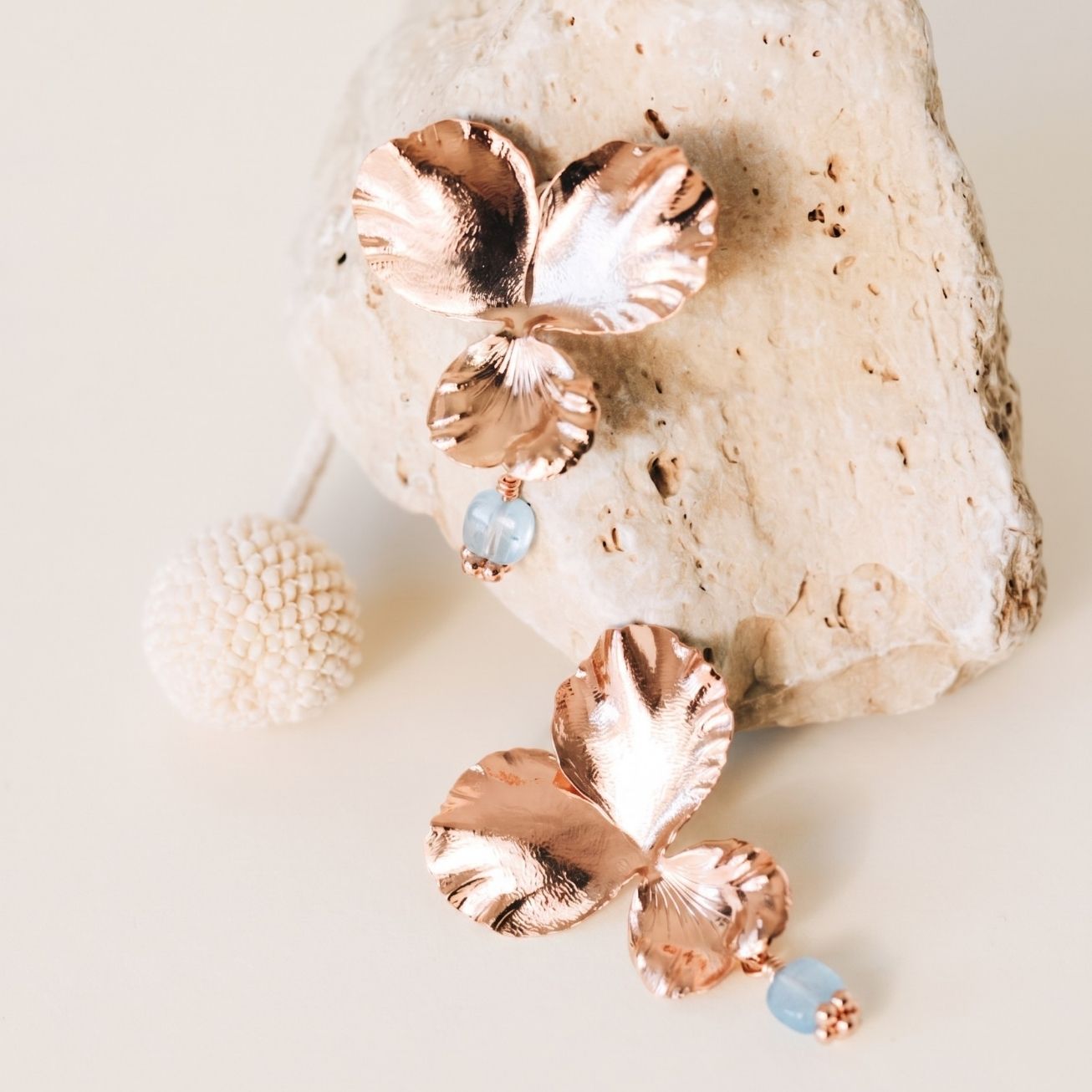 Pendientes piedra de nacimiento Aguamarina <i>Pens