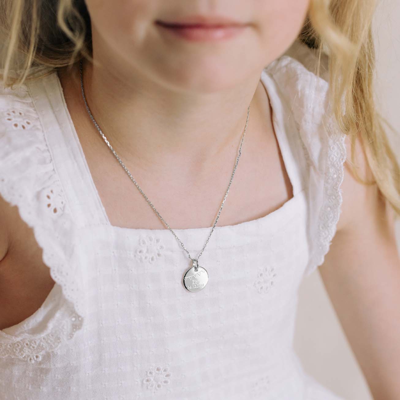 Medalla bautizo Banderín plata