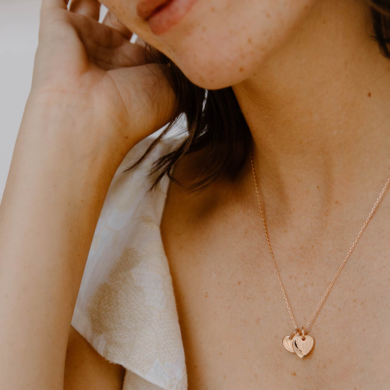 Collar niña corazón personalizado Lola rosa