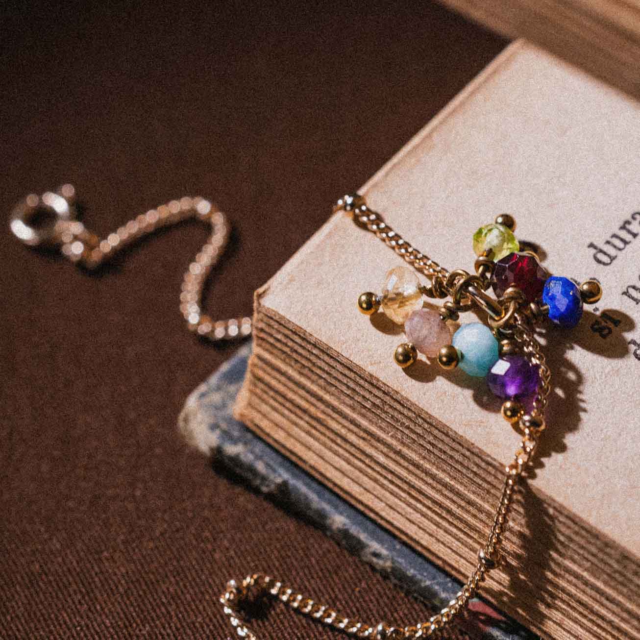Pulsera 7 chakras oro