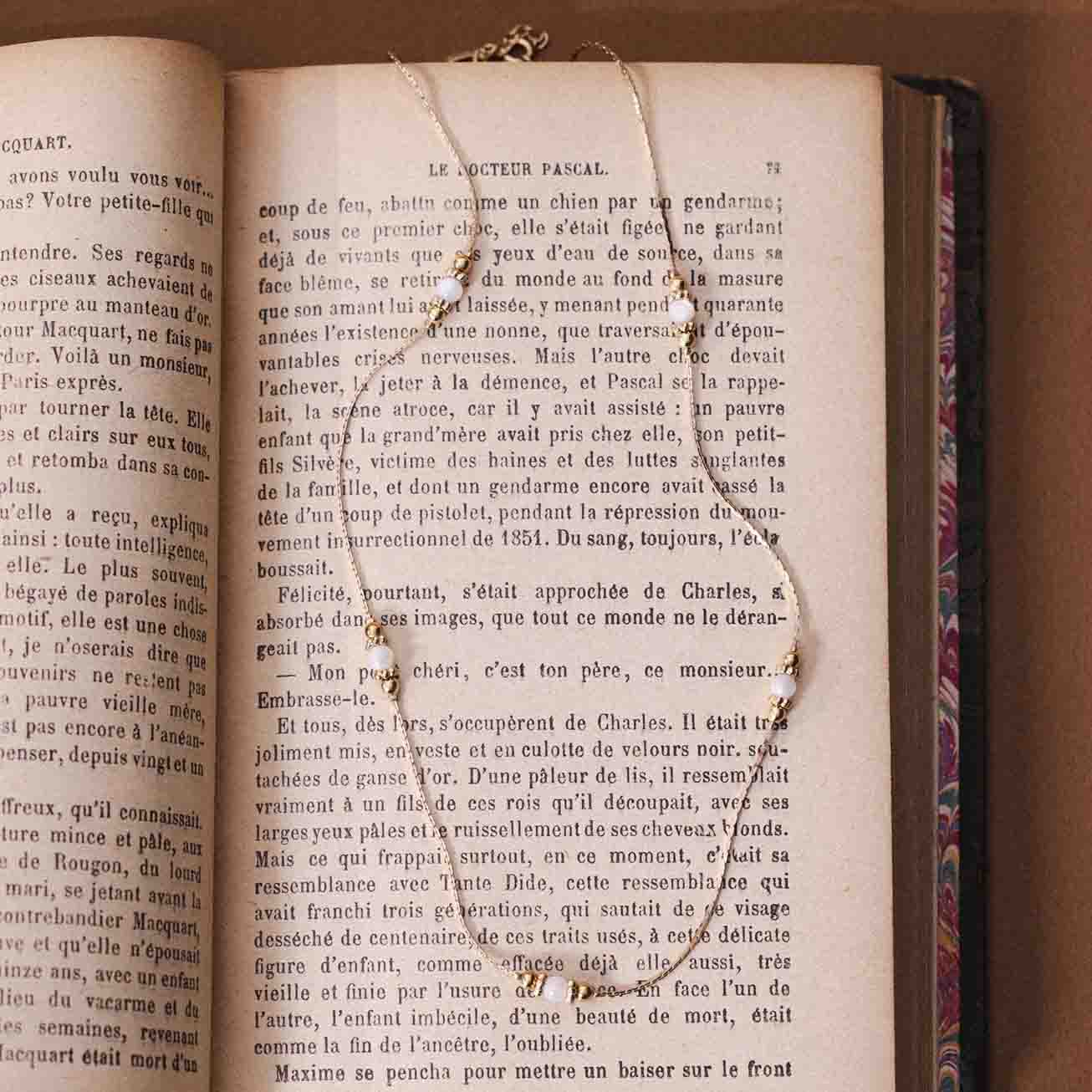 Collar Piedra de nacimiento Nácar - <i>Junio</i>