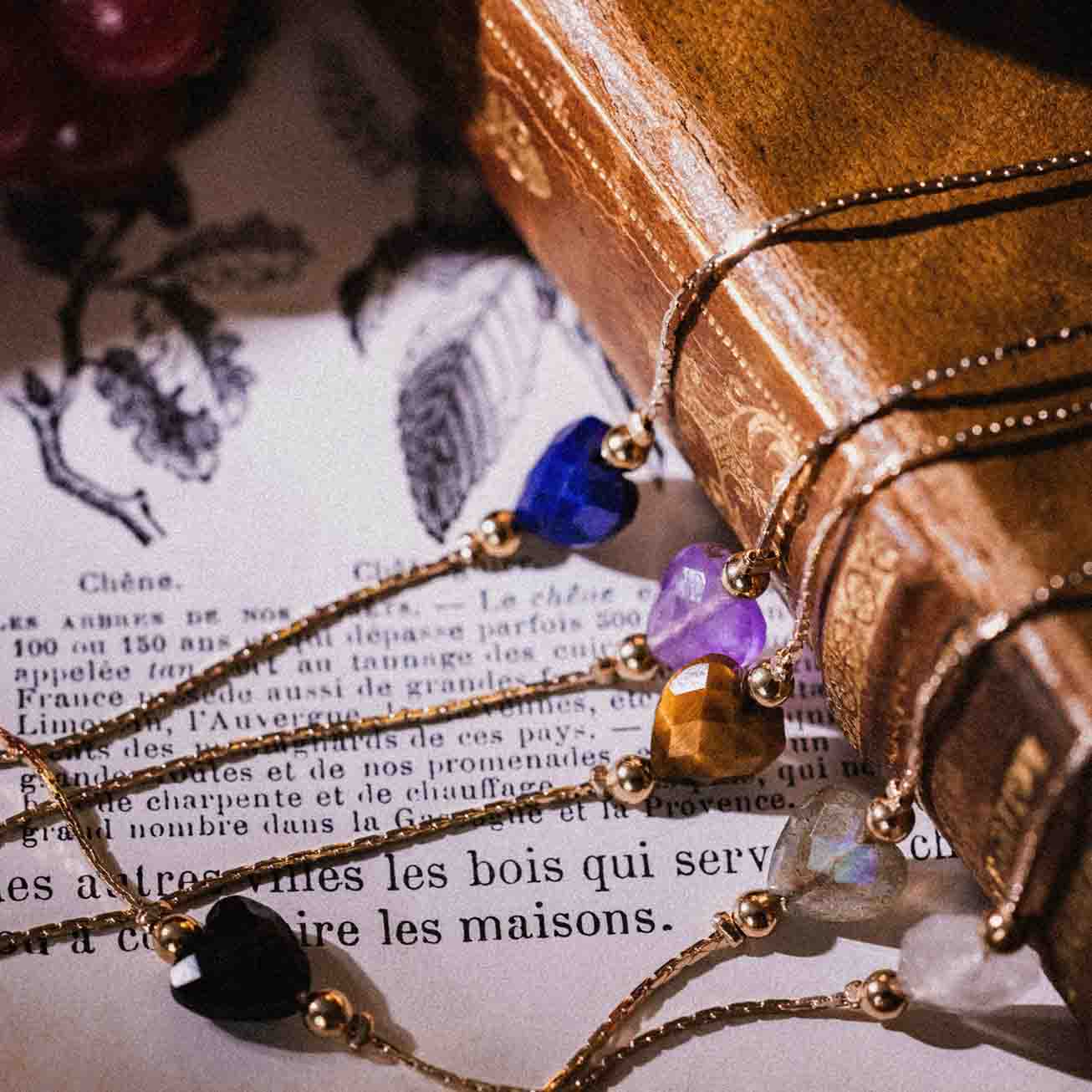 Pulsera corazón piedra Ojo de tigre