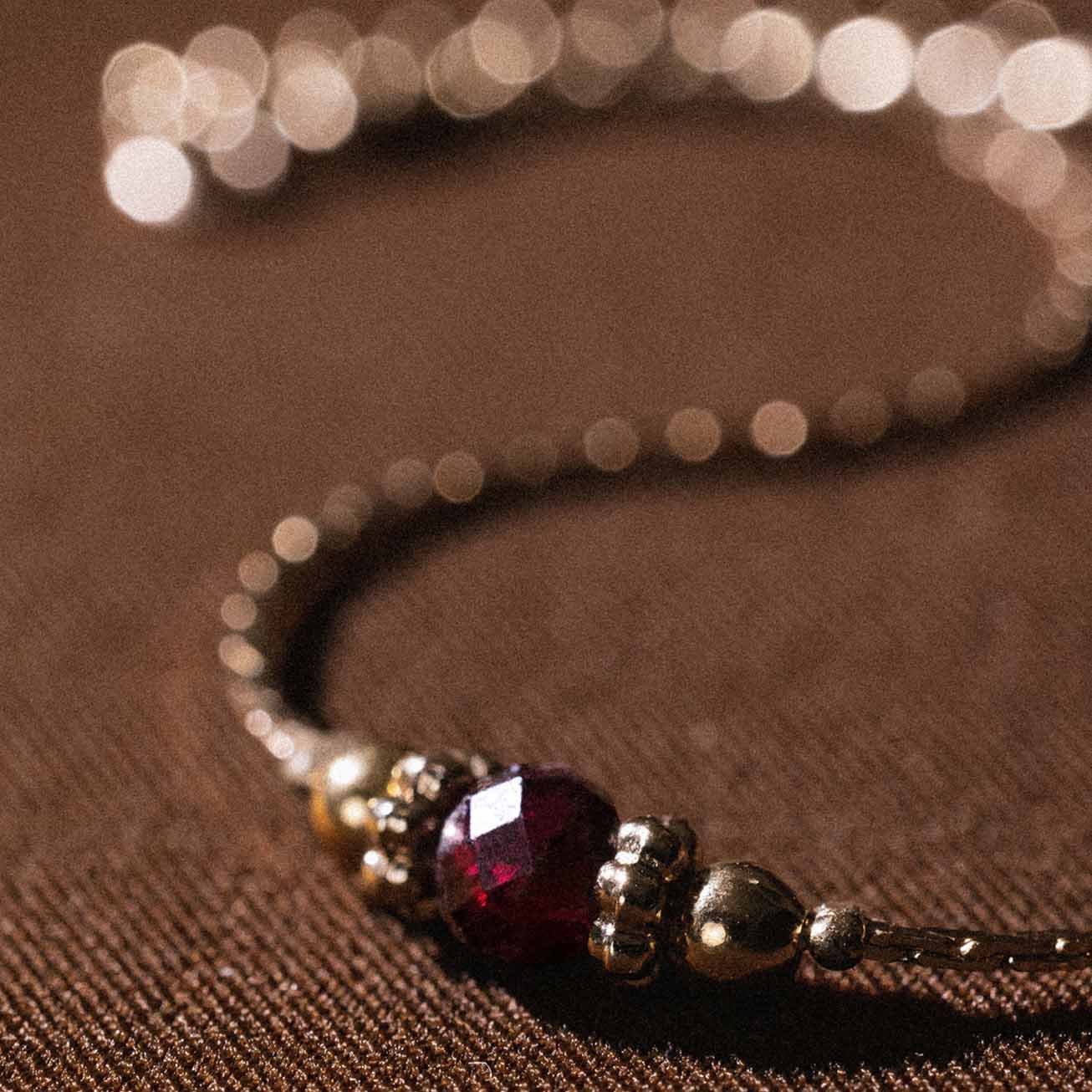 Pulsera Piedra de nacimiento Granate - <i>Enero</i