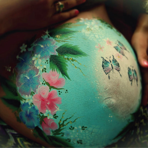 sesión belly painting